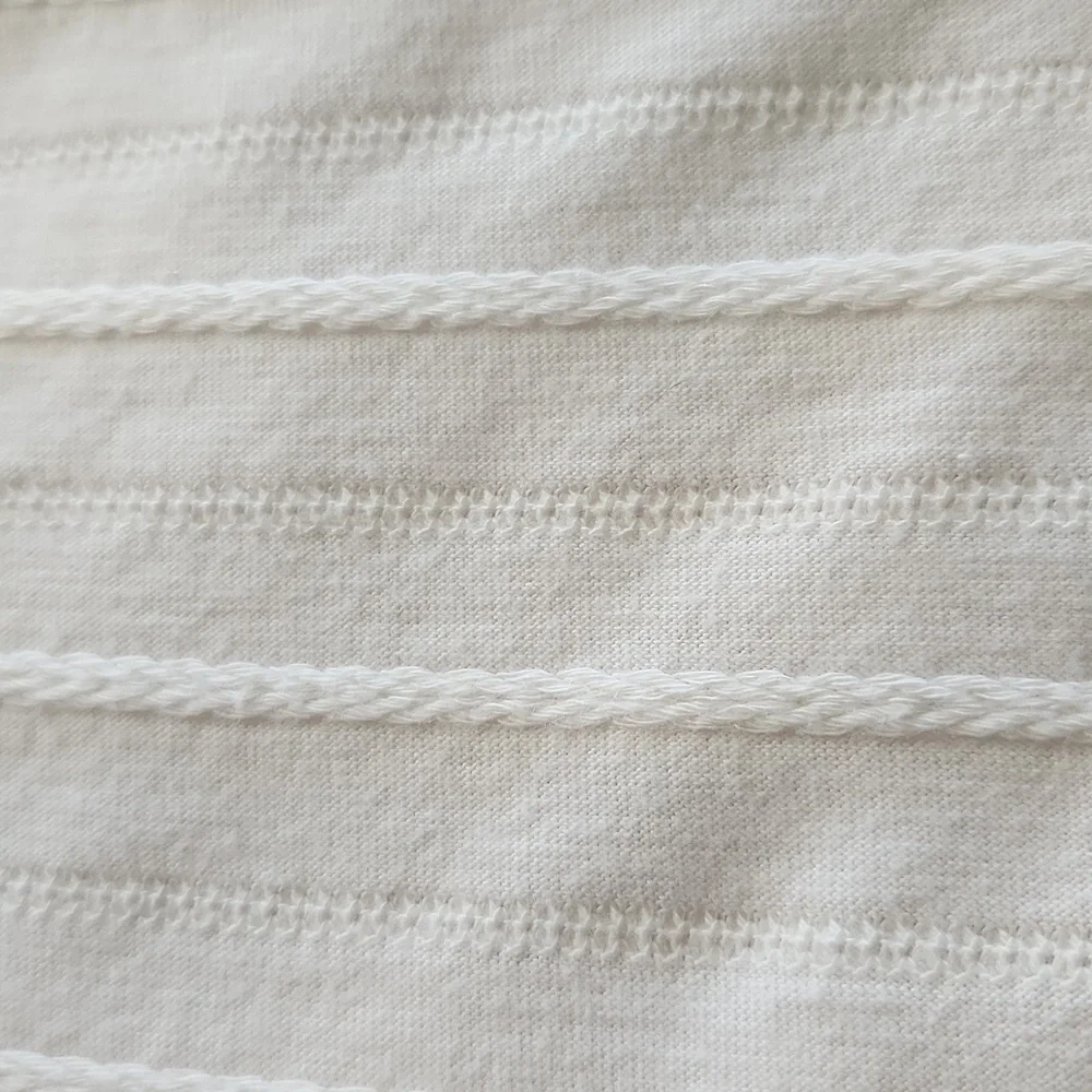 3/4 length sleeve white, boat neck knit top. - Picture 7 of 8